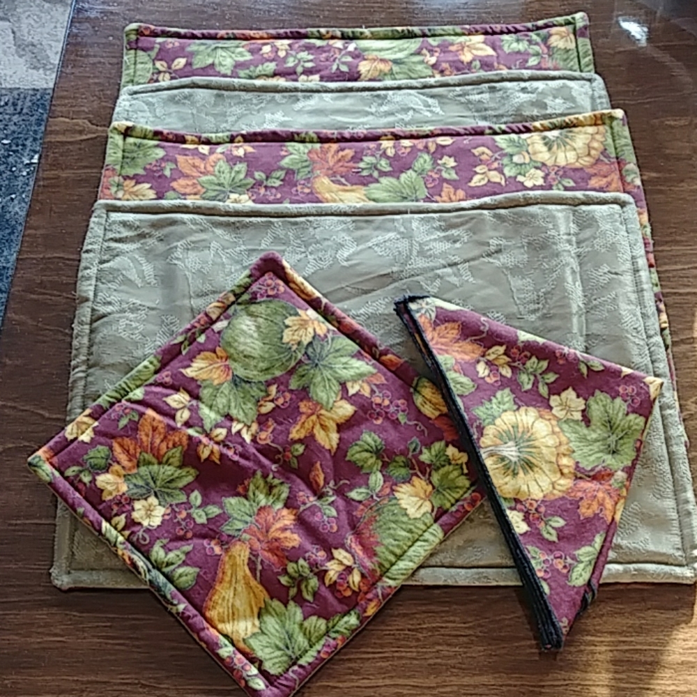 Handmade Fall Placemat Set